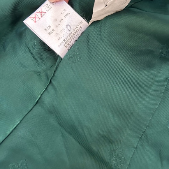 Womens vintage Dark Green Plaid Waistcoat Size S DAKS London made In Japan Wool - Picture 10 of 12